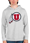 Main image for Antigua Utah Utes Mens Grey Absolute Long Sleeve Hoodie