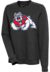 Main image for Antigua Fresno State Bulldogs Womens Black Action Crew Sweatshirt