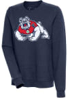 Main image for Antigua Fresno State Bulldogs Womens Navy Blue Action Crew Sweatshirt