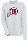Main image for Antigua Utah Utes Womens Grey Action Crew Sweatshirt