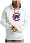 Main image for Antigua Chicago Cubs Mens White Victory Long Sleeve Hoodie