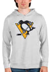 Main image for Antigua Pittsburgh Penguins Mens Grey Absolute Long Sleeve Hoodie