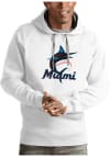 Main image for Antigua Miami Marlins Mens White Victory Long Sleeve Hoodie