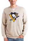 Main image for Antigua Pittsburgh Penguins Mens Oatmeal Reward Long Sleeve Crew Sweatshirt