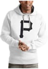 Main image for Antigua Pittsburgh Pirates Mens White Victory Long Sleeve Hoodie