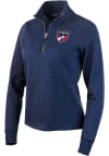 Main image for Antigua FC Dallas Womens Navy Blue Action 1/4 Zip Pullover