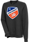 Main image for Antigua FC Cincinnati Womens Black Action Crew Sweatshirt