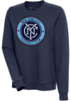Main image for Antigua New York City FC Womens Navy Blue Action Crew Sweatshirt