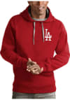 Main image for Antigua Los Angeles Dodgers Mens Red Victory Long Sleeve Hoodie