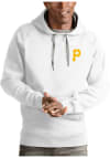 Main image for Antigua Pittsburgh Pirates Mens White Victory Long Sleeve Hoodie