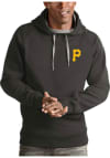 Main image for Antigua Pittsburgh Pirates Mens Charcoal Victory Long Sleeve Hoodie