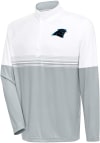 Main image for Antigua Carolina Panthers Mens White Bender Long Sleeve 1/4 Zip Pullover