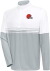 Main image for Antigua Cleveland Browns Mens White Bender Long Sleeve 1/4 Zip Pullover