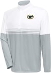 Main image for Antigua Green Bay Packers Mens White Bender Long Sleeve 1/4 Zip Pullover