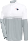 Main image for Antigua New England Patriots Mens White Bender Long Sleeve 1/4 Zip Pullover