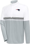 Main image for Antigua New England Patriots Mens White Bender Long Sleeve 1/4 Zip Pullover