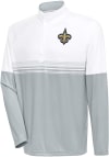 Main image for Antigua New Orleans Saints Mens White Bender Long Sleeve 1/4 Zip Pullover