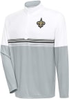 Main image for Antigua New Orleans Saints Mens White Bender Long Sleeve 1/4 Zip Pullover