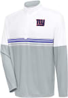 Main image for Antigua New York Giants Mens White Bender Long Sleeve 1/4 Zip Pullover