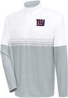 Main image for Antigua New York Giants Mens White Bender Long Sleeve 1/4 Zip Pullover