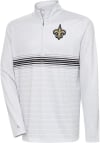 Main image for Antigua New Orleans Saints Mens Grey Bullseye Long Sleeve 1/4 Zip Pullover