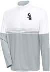 Main image for Antigua Chicago White Sox Mens White Bender QZ Long Sleeve 1/4 Zip Pullover