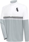 Main image for Antigua Chicago White Sox Mens White Bender QZ Long Sleeve 1/4 Zip Pullover