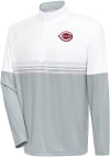 Main image for Antigua Cincinnati Reds Mens White Bender QZ Long Sleeve 1/4 Zip Pullover