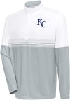 Main image for Antigua Kansas City Royals Mens White Bender QZ Long Sleeve 1/4 Zip Pullover