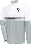 Main image for Antigua Kansas City Royals Mens White Bender QZ Long Sleeve 1/4 Zip Pullover
