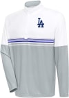 Main image for Antigua Los Angeles Dodgers Mens White Bender QZ Long Sleeve 1/4 Zip Pullover