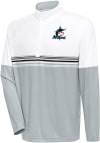 Main image for Antigua Miami Marlins Mens White Bender QZ Long Sleeve 1/4 Zip Pullover