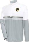 Main image for Antigua Milwaukee Brewers Mens White Bender QZ Long Sleeve 1/4 Zip Pullover
