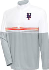 Main image for Antigua New York Mets Mens White Bender QZ Long Sleeve 1/4 Zip Pullover