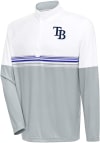 Main image for Antigua Tampa Bay Rays Mens White Bender QZ Long Sleeve 1/4 Zip Pullover