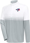 Main image for Antigua Toronto Blue Jays Mens White Bender QZ Long Sleeve 1/4 Zip Pullover