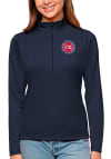 Main image for Antigua Detroit Womens Navy Blue Tribute 1/4 Zip Pullover