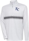 Main image for Antigua Kansas City Royals Mens Grey Bullseye QZ Long Sleeve 1/4 Zip Pullover