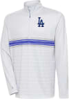 Main image for Antigua Los Angeles Dodgers Mens Grey Bullseye QZ Long Sleeve 1/4 Zip Pullover