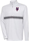 Main image for Antigua New York Mets Mens Grey Bullseye QZ Long Sleeve 1/4 Zip Pullover
