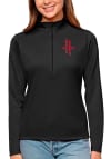 Main image for Antigua Rockets Womens Black Tribute 1/4 Zip Pullover