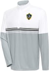 Main image for Antigua LA Galaxy Mens White Bender Long Sleeve 1/4 Zip Pullover