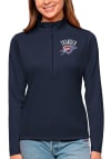Main image for Antigua OKC Womens Navy Blue Tribute 1/4 Zip Pullover