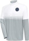 Main image for Antigua New York City FC Mens White Bender Long Sleeve 1/4 Zip Pullover