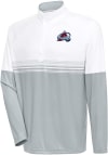 Main image for Antigua Colorado Avalanche Mens White Bender Long Sleeve 1/4 Zip Pullover