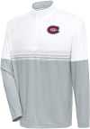 Main image for Antigua Montreal Canadiens Mens White Bender Long Sleeve 1/4 Zip Pullover