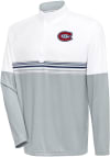 Main image for Antigua Montreal Canadiens Mens White Bender Long Sleeve Qtr Zip Pullover