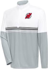 Main image for Antigua New Jersey Devils Mens White Bender Long Sleeve 1/4 Zip Pullover