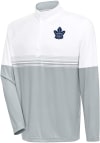 Main image for Antigua Toronto Maple Leafs Mens White Bender Long Sleeve 1/4 Zip Pullover