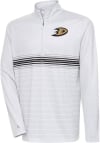 Main image for Antigua Anaheim Ducks Mens Grey Bullseye Long Sleeve 1/4 Zip Pullover
